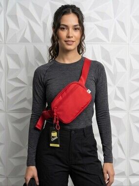 Red Crossbody Belt Bag